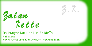 zalan kelle business card